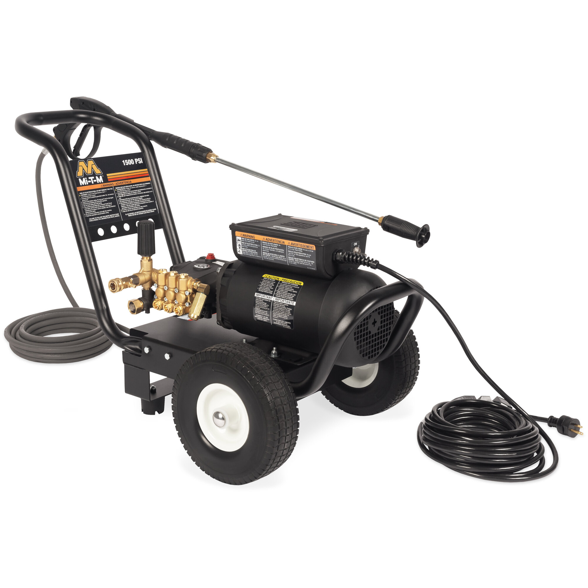 Mi-T-M JP Series Electric Cold Water Pressure Washer — 2 GPM, 1,500 PSI, Direct Drive, Model# JP-1502-3ME1